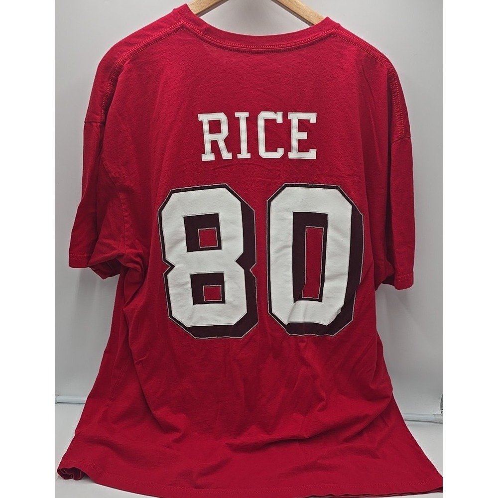 Vtg‎ Jerry Rice San Francisco 75 Anniversary Mitchell & Ness Jersey RED XXL - Picture 5 of 12